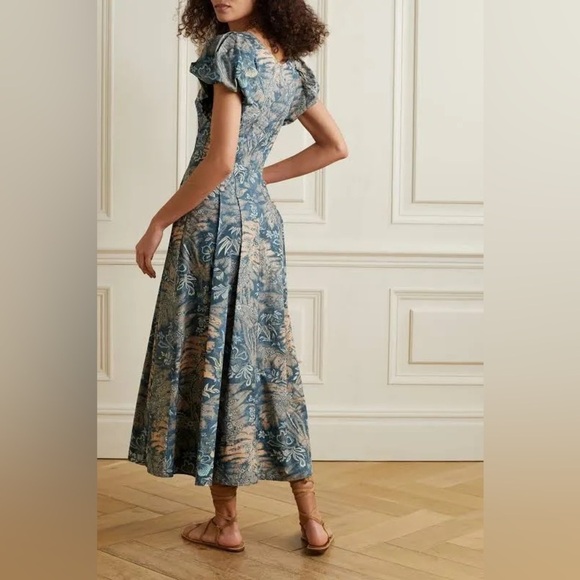 Ulla Johnson Malie Midi Dress in Paradise Lost Print - Picture 3 of 12